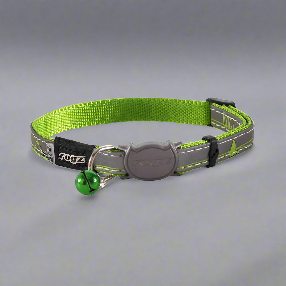 Rogz Lime Green NightCat Collar