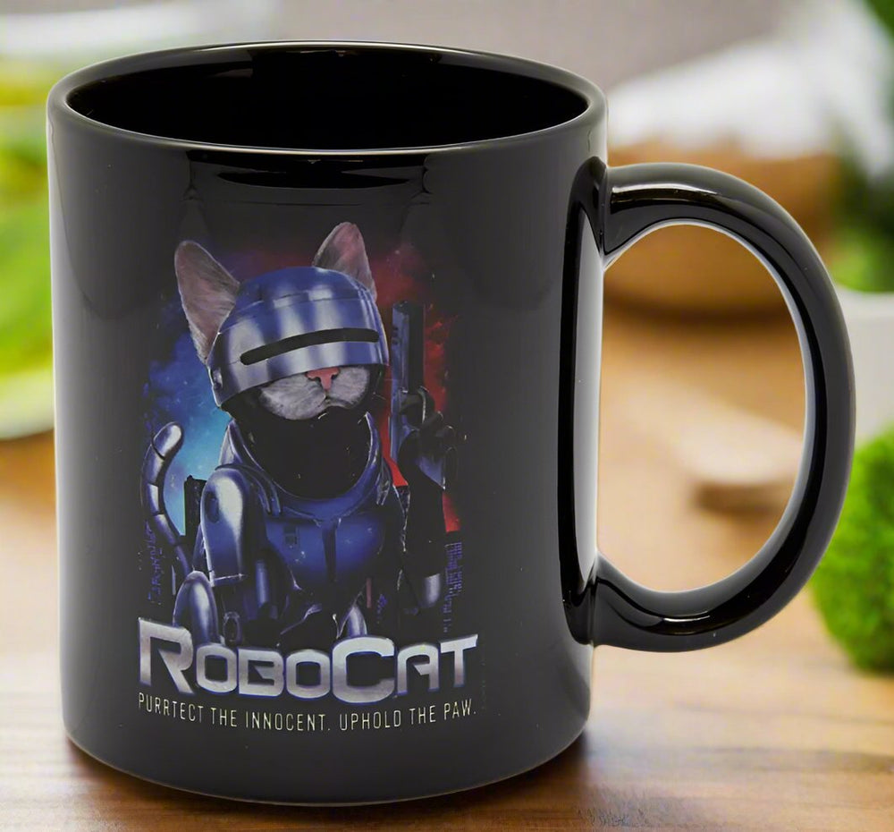 RoboCat Black Mug