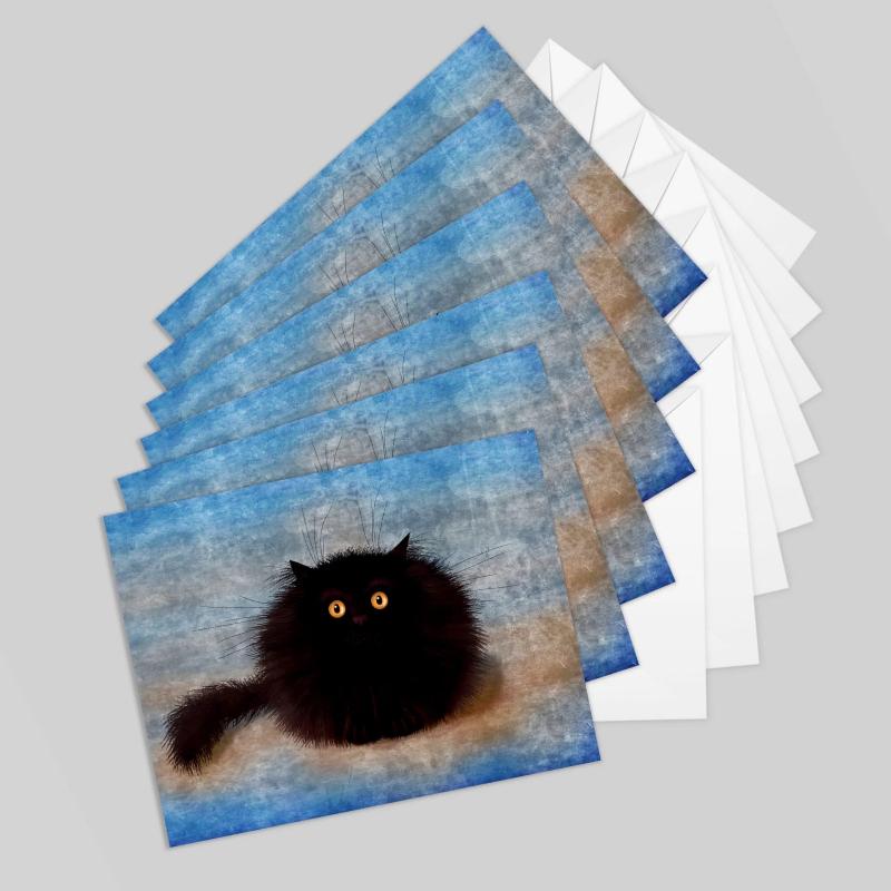 OREO - Cute Black Cat Greeting Card