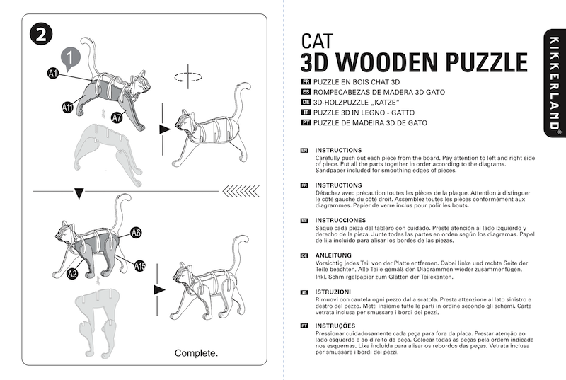 Cat 3D Wooden Puzzle