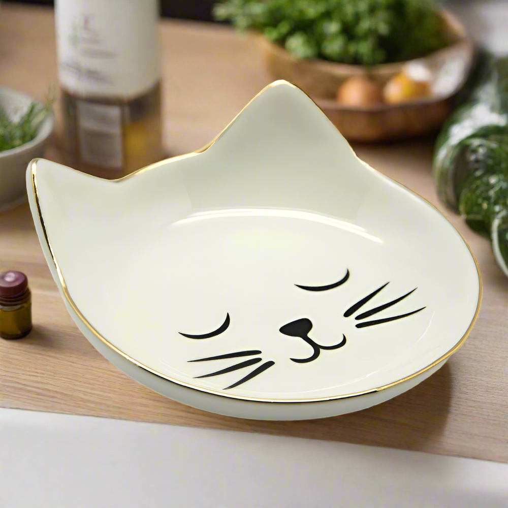 Pink Cat Face Trinket Dish