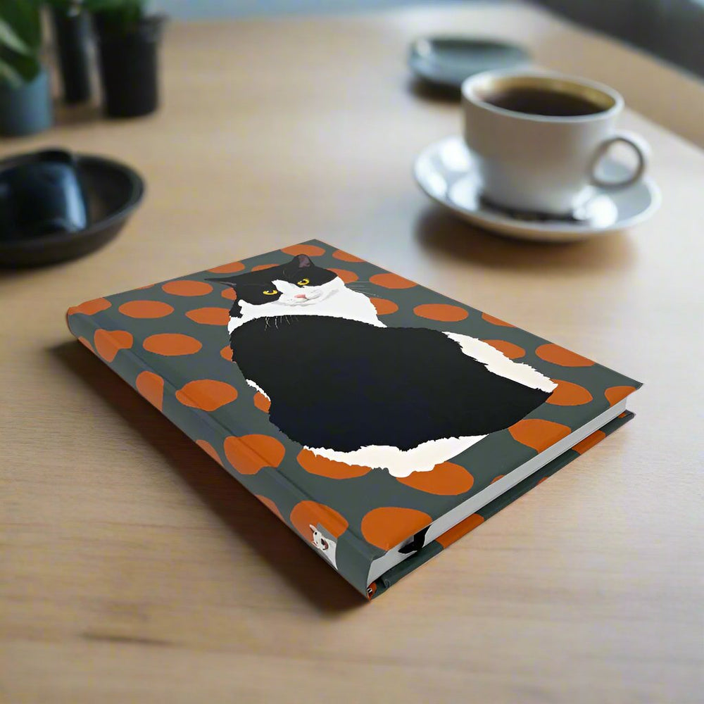 Black & White Cat A5 Hardback Notebook