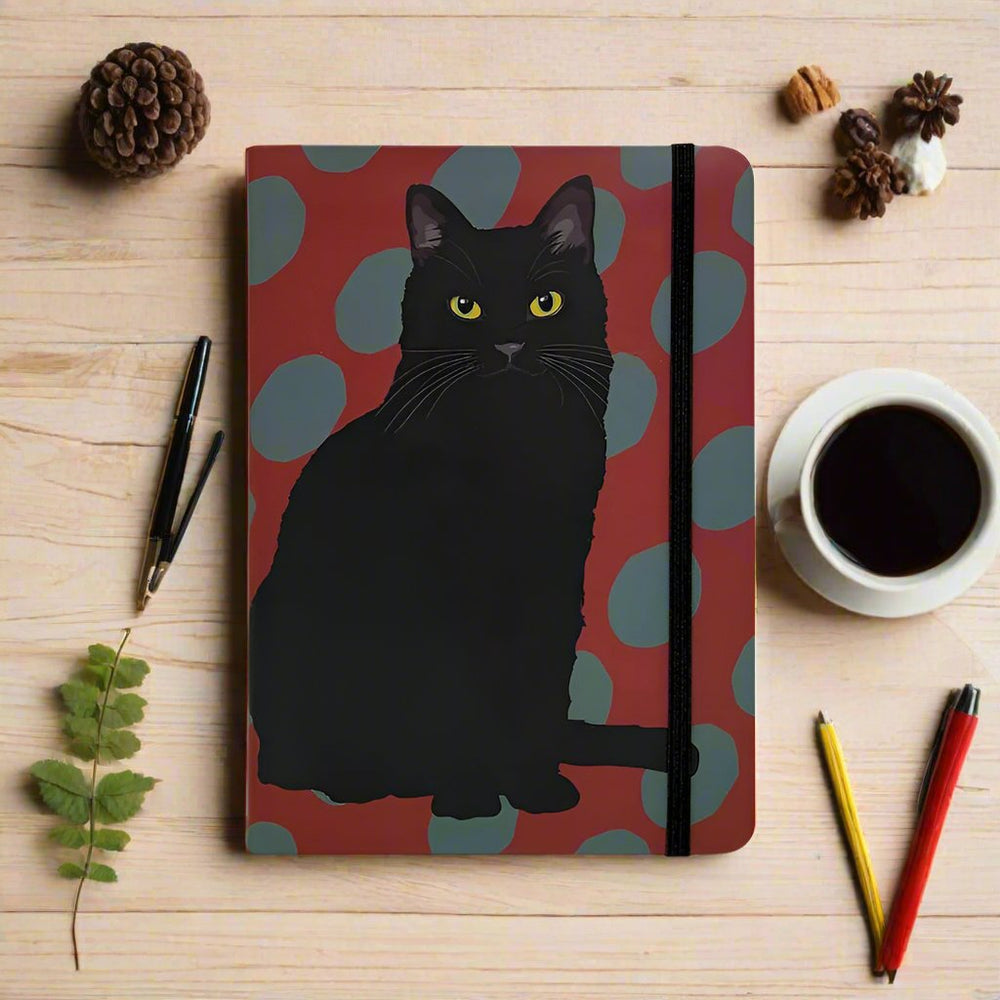 Leslie Gerry Black Cat Notebook