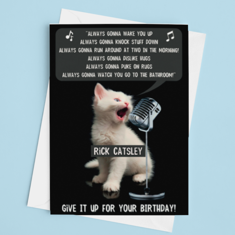 Rick Catsley Cat Birthday Card