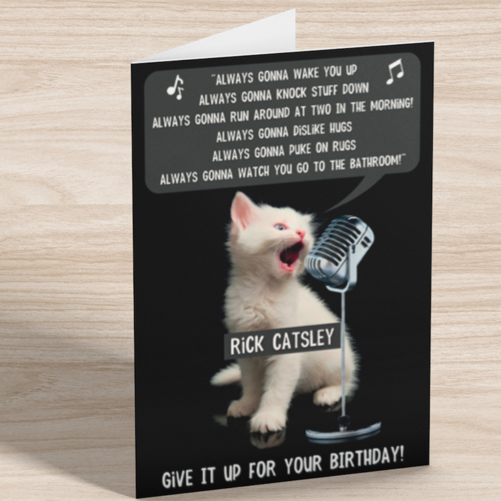 Rick Catsley Cat Birthday Card