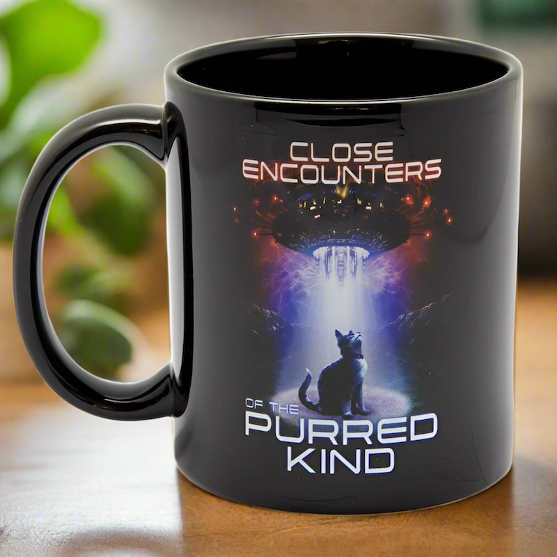 Close Encounters of the Purred Kind Black Mug