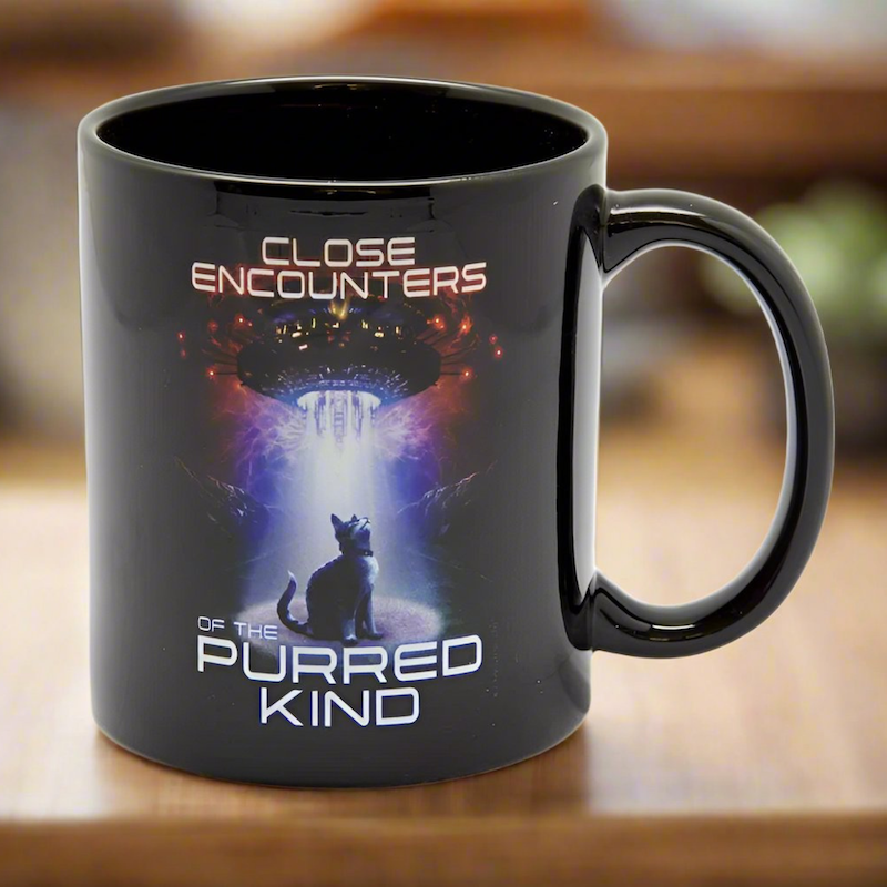 Close Encounters of the Purred Kind Black Mug