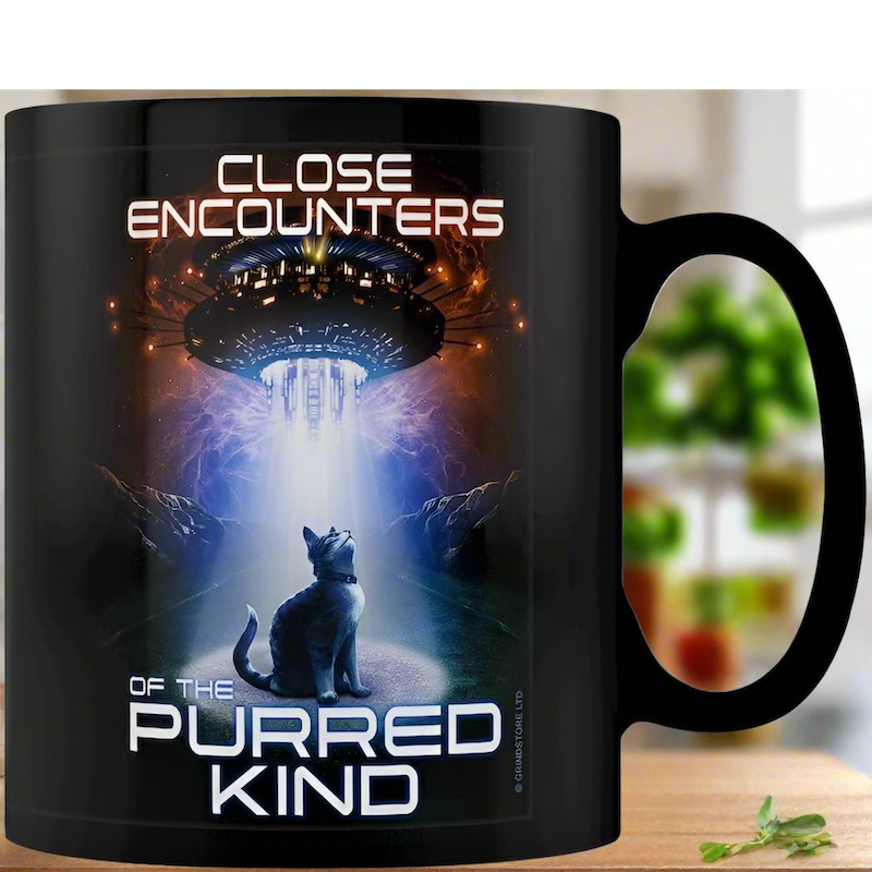 Close Encounters of the Purred Kind Black Mug