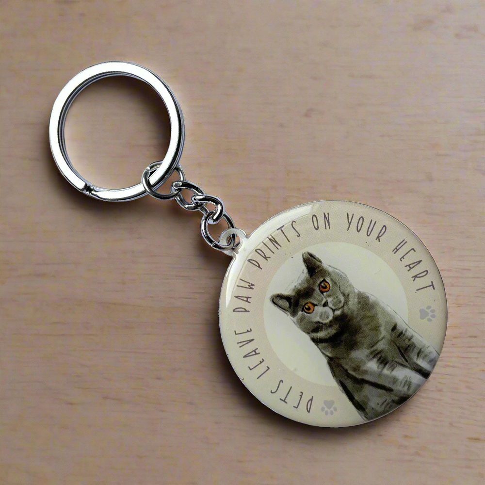 Best of Breed Keyring - Grey Cat