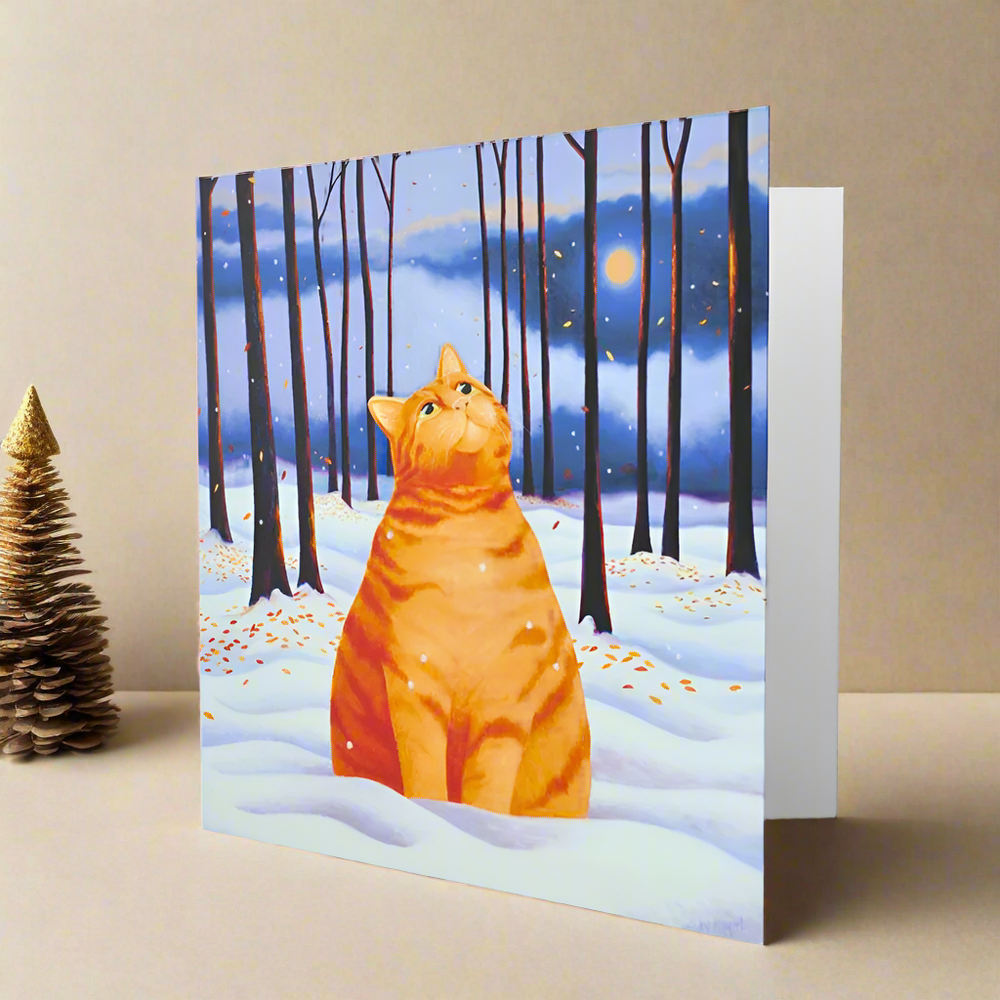 'First Snow' Cat Christmas Card