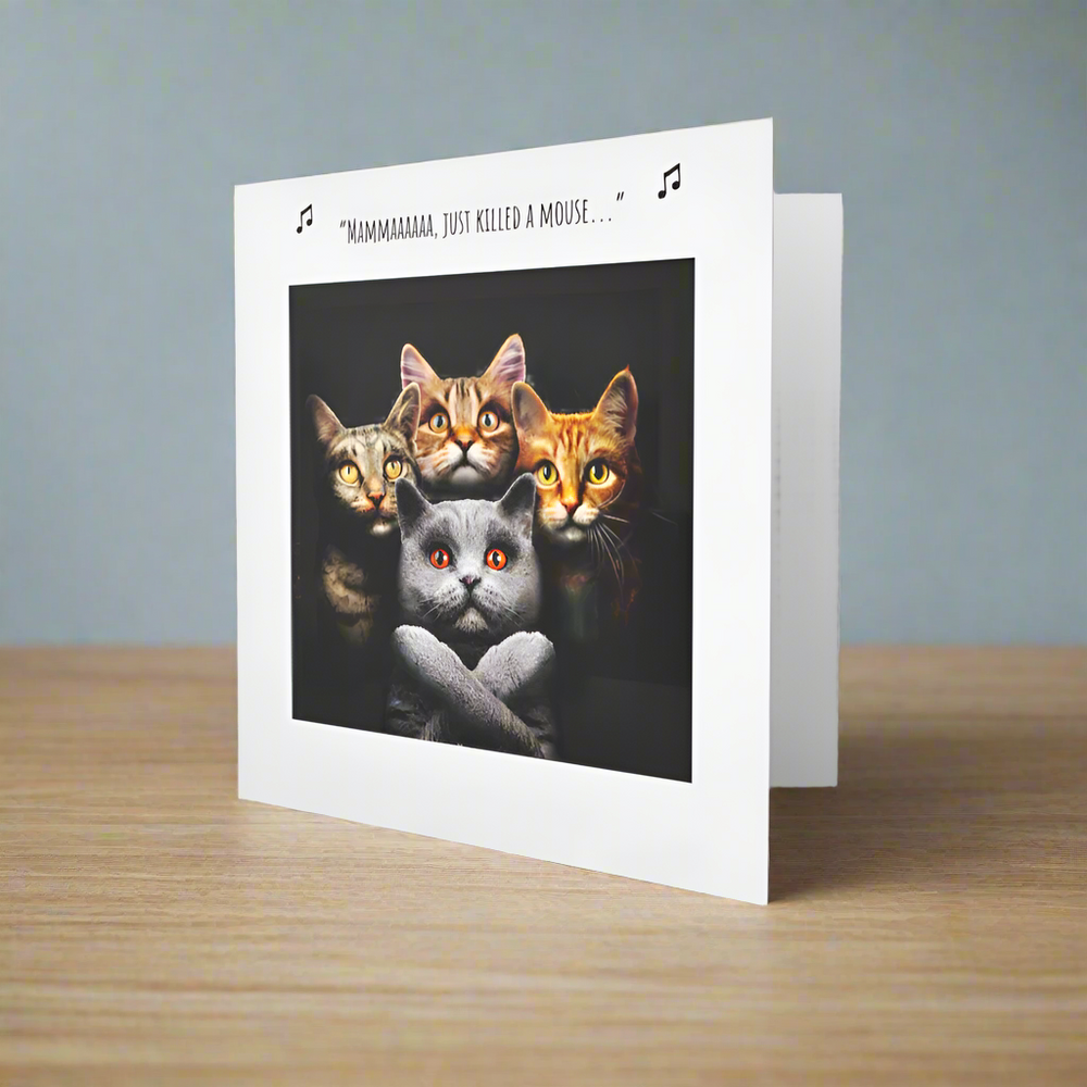 Funny Queen Cats Birthday Card