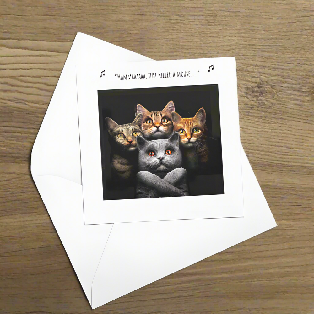 Funny Queen Cats Birthday Card