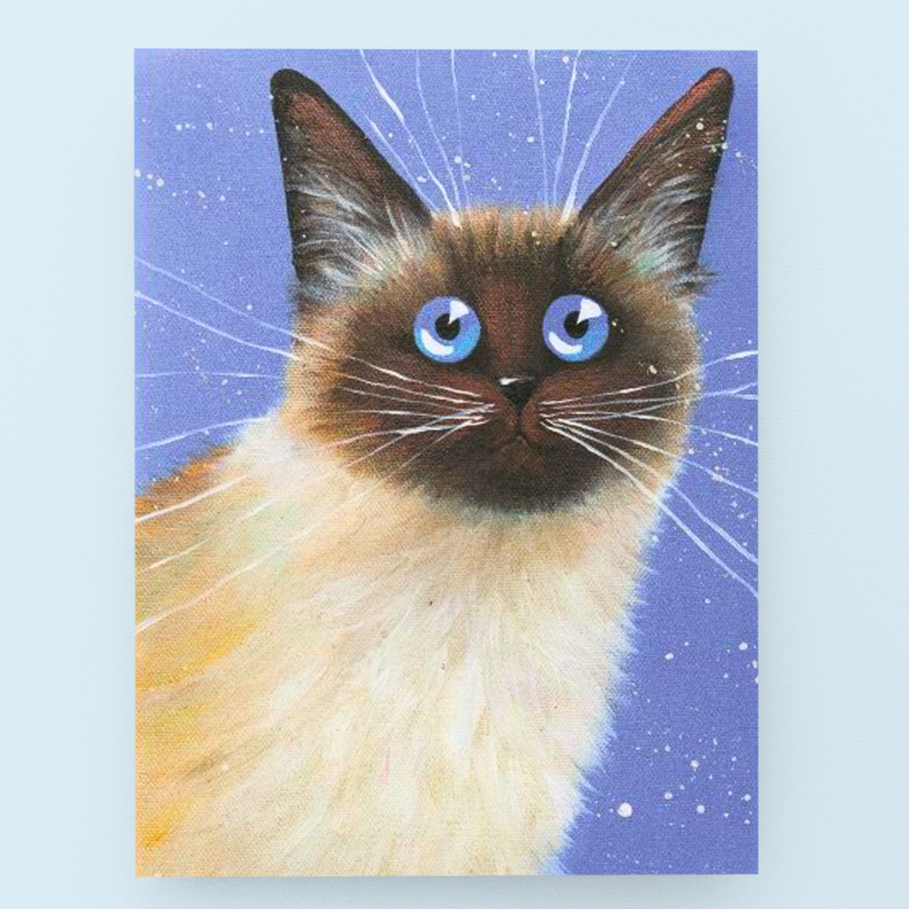 'Blue Caboose' Ragdoll Cat Greeting Card