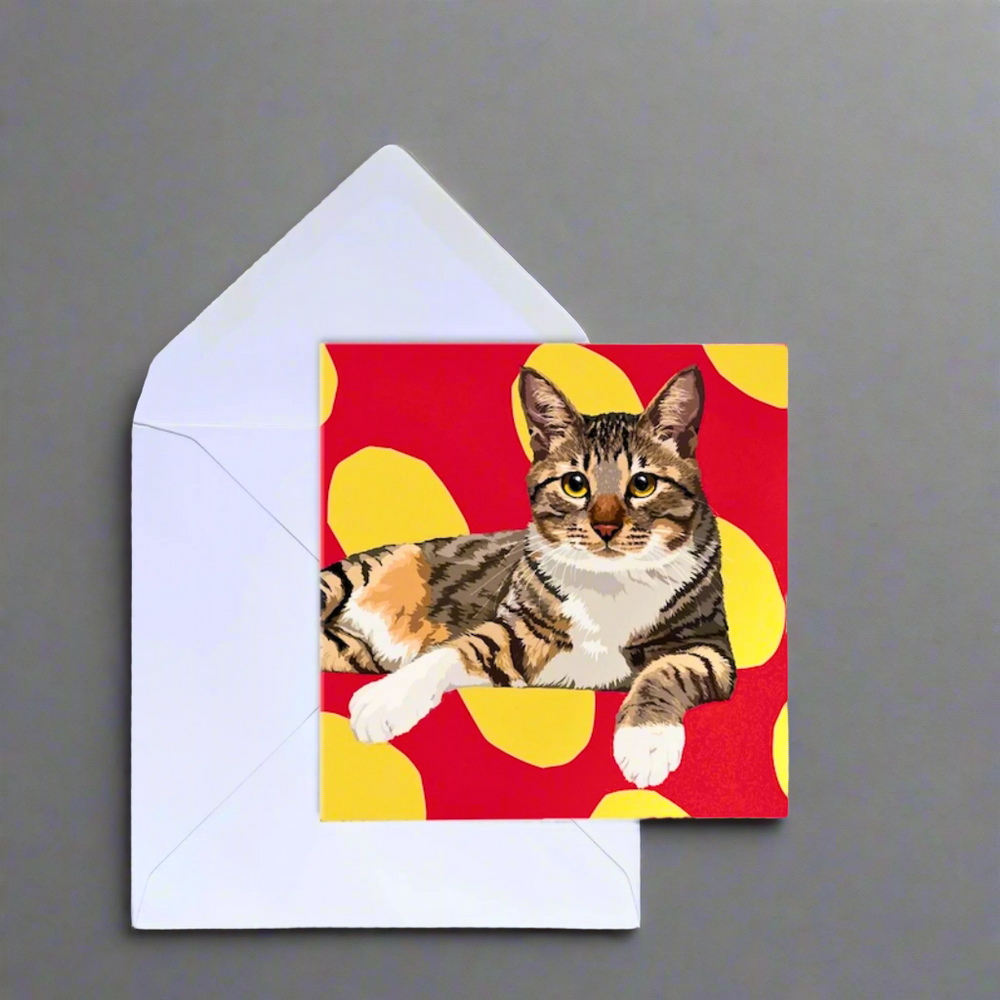 Tabby Cat Greeting Card