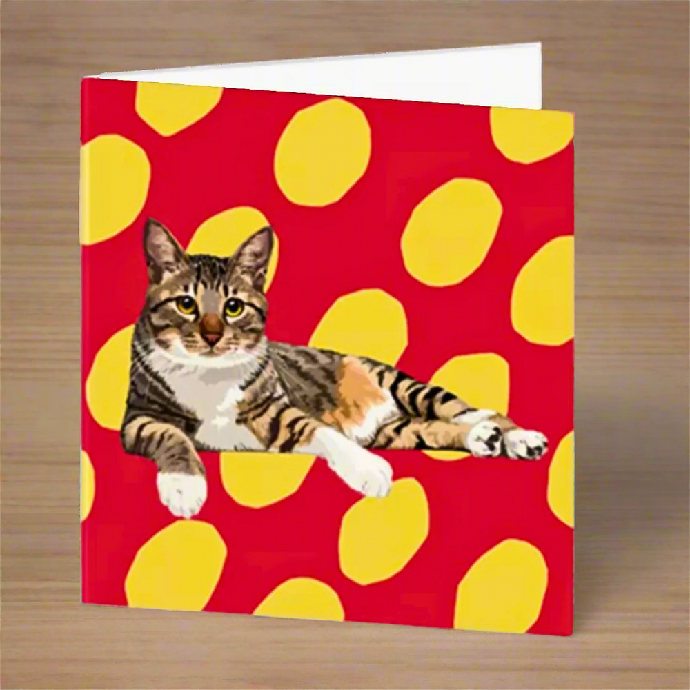 Tabby Cat Greeting Card