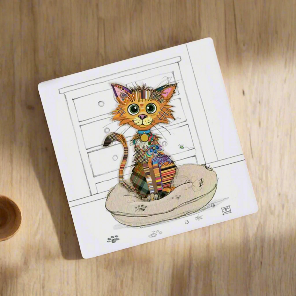 Kimba Kitten Ceramic Cat Coasters