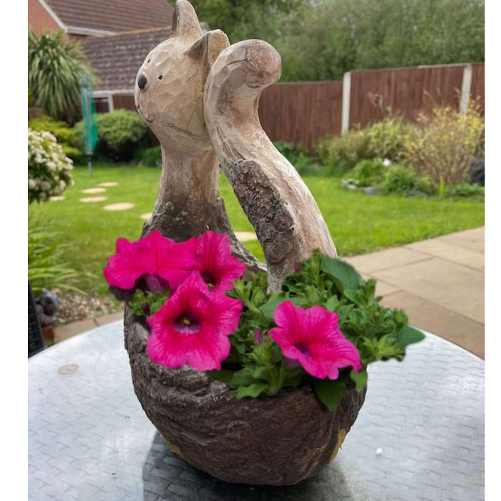 Curled Up Cat Planter