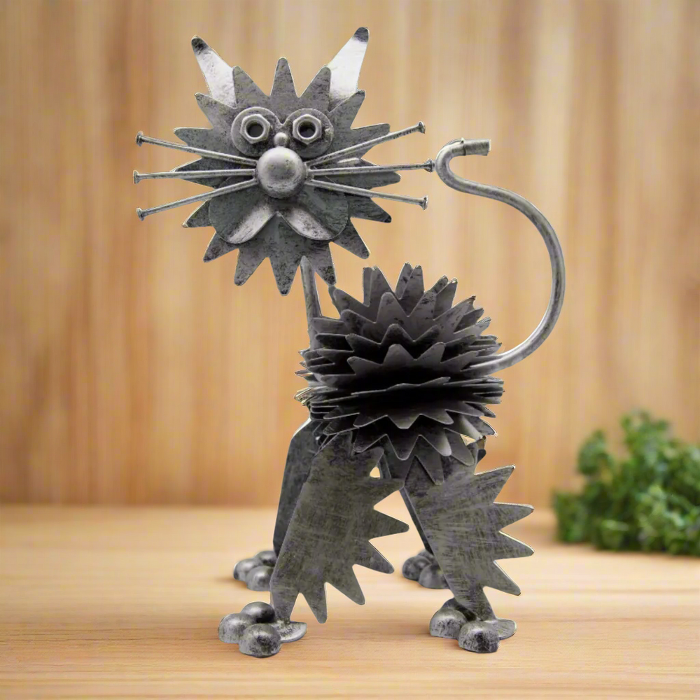 Nuts & Bolts Metal Cat Ornament