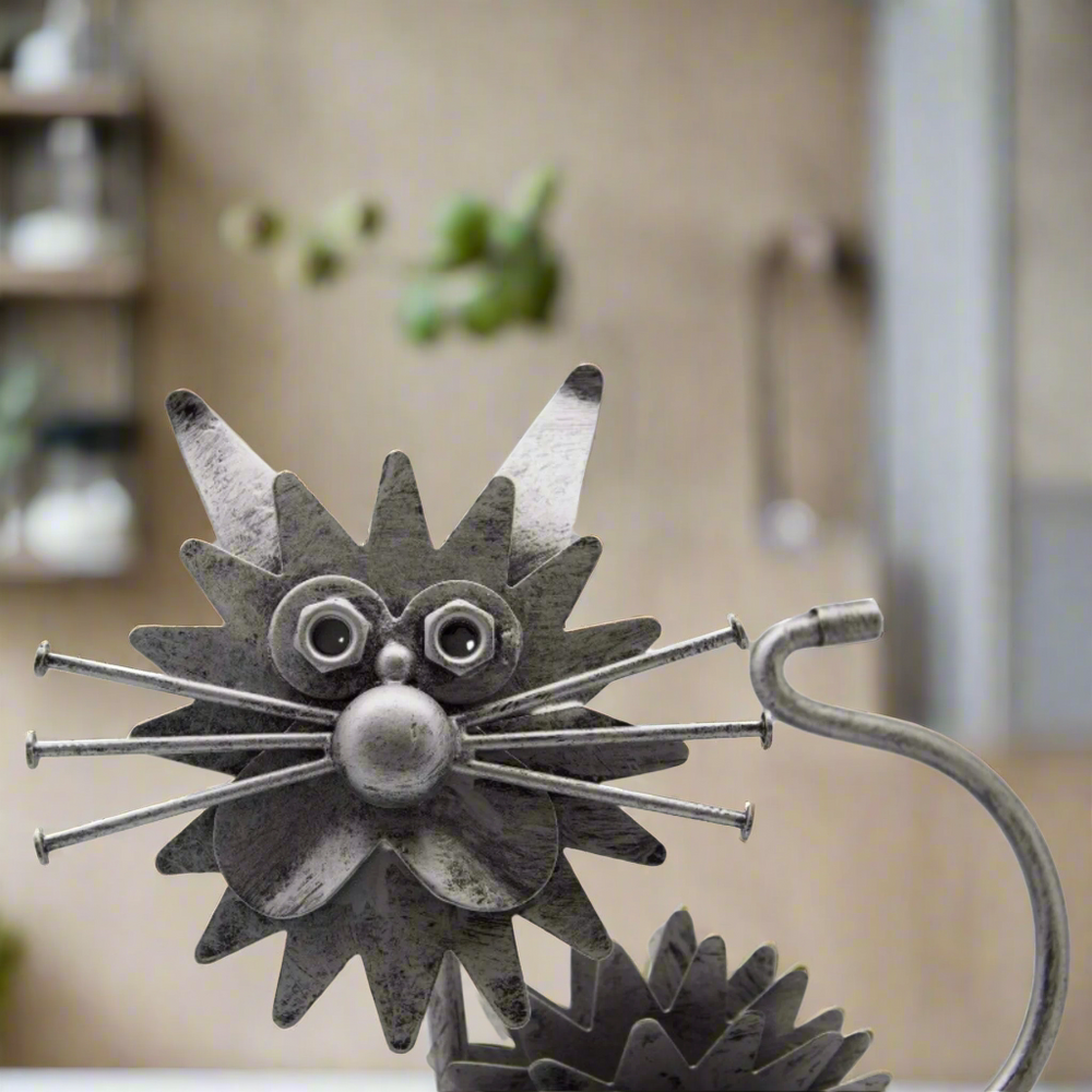 Nuts & Bolts Metal Cat Ornament