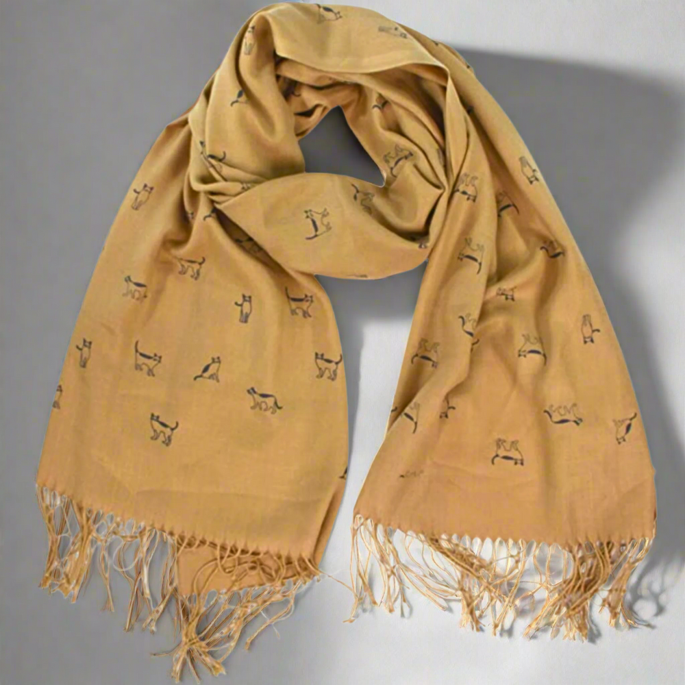 Komati Thick Pashmina Camel Brown Scarf