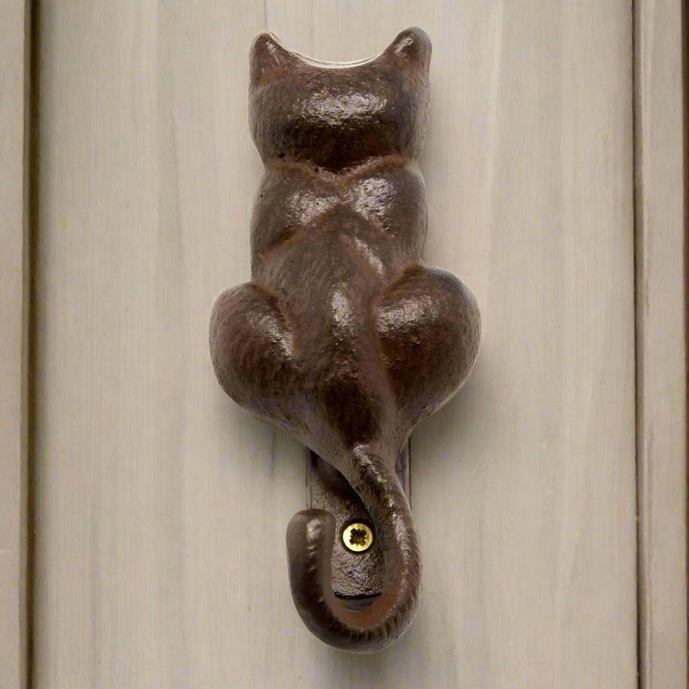 Cat Figure Cast Iron Door Knocker