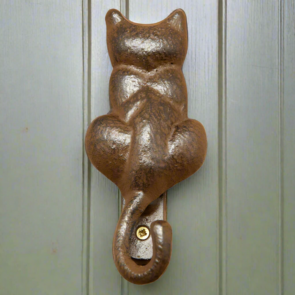 Cat Figure Cast Iron Door Knocker