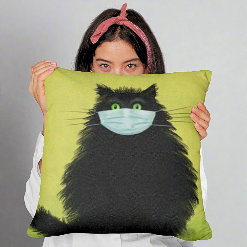 The Masketeer Cat Soft Feel Cushion