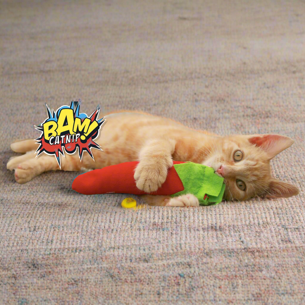 BAM® Banana, Cigar and Carrot Catnip Toys, Bundle of Fun Gift Set for the Cats