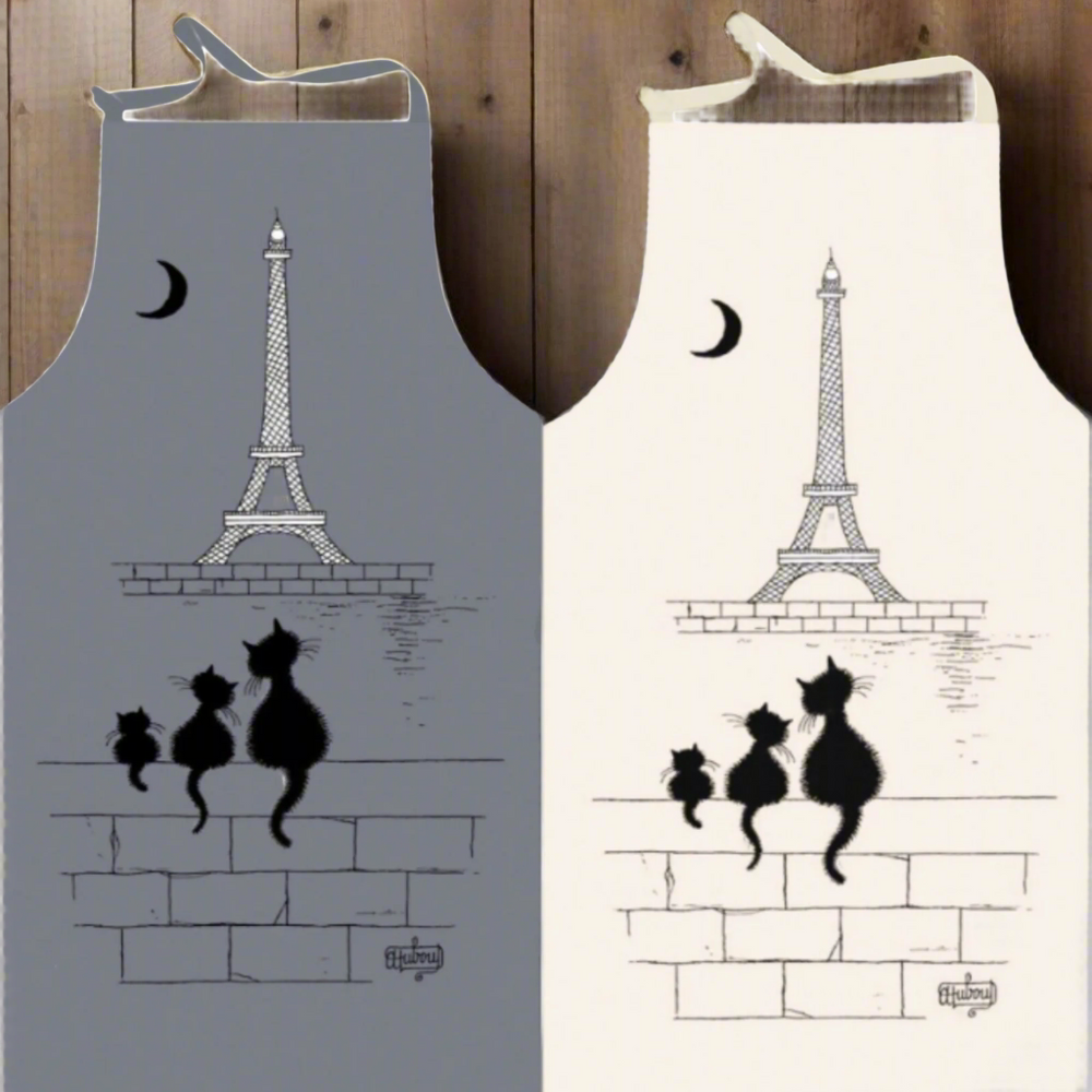 Chats Tour Eiffel Dubout Cats Apron Beige