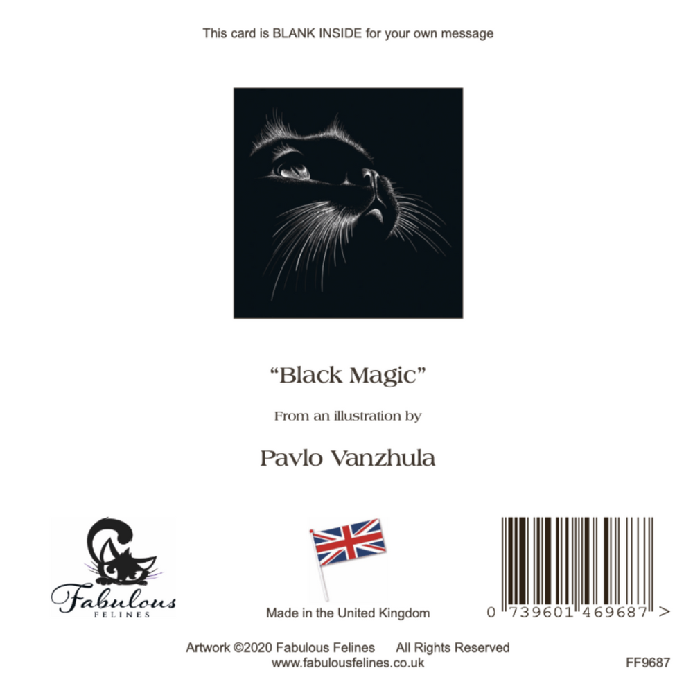 Black Magic Black Cat Greeting Card