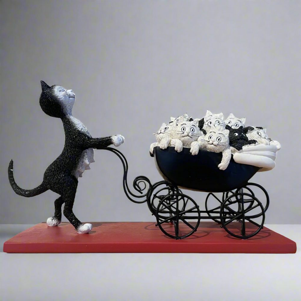 Dubout - The Pram Cat Figurine