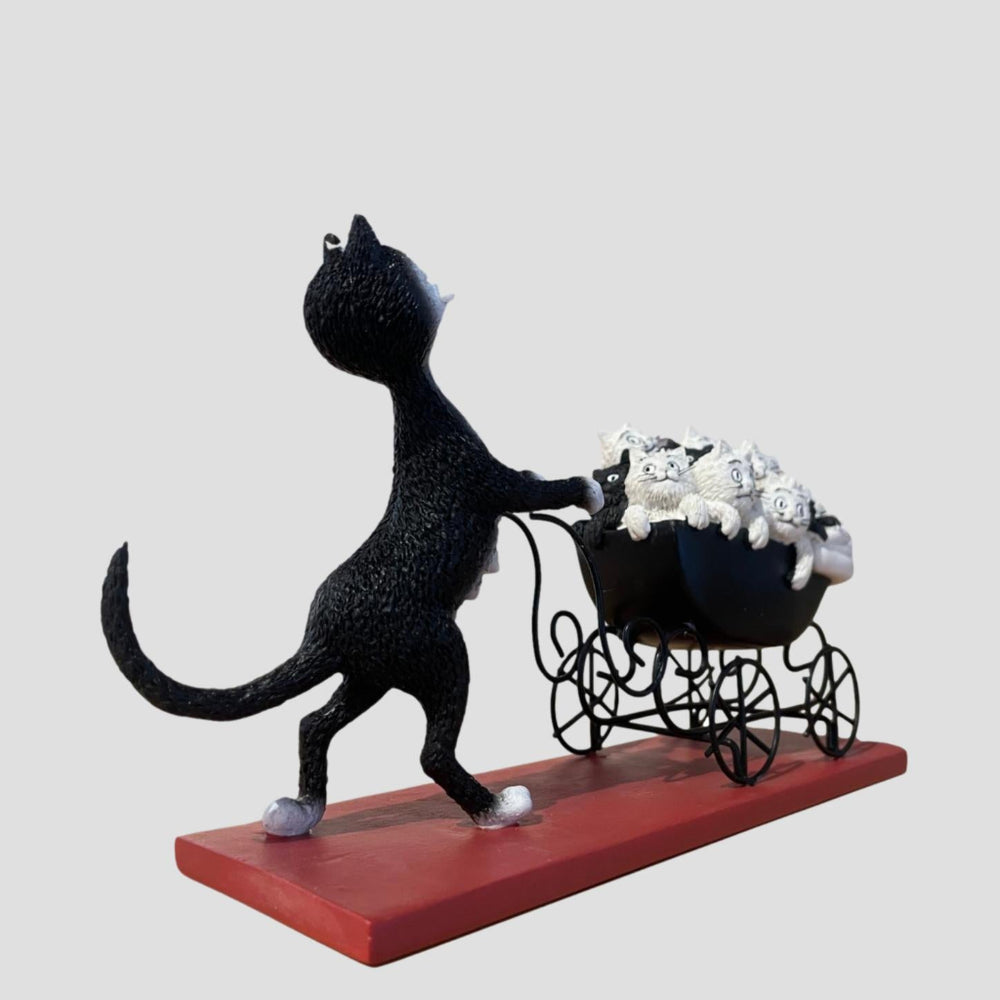 Dubout - The Pram Cat Figurine