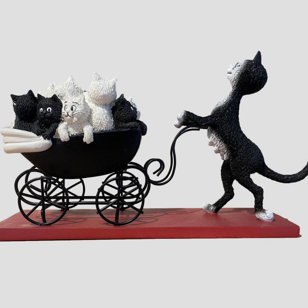 Dubout - The Pram Cat Figurine