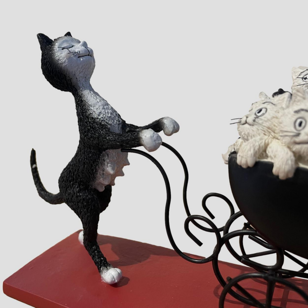 Dubout - The Pram Cat Figurine