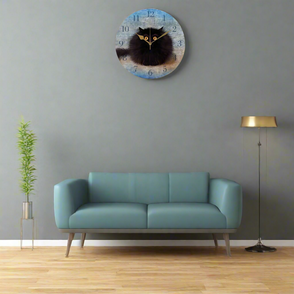 Oreo Black Cat Clock