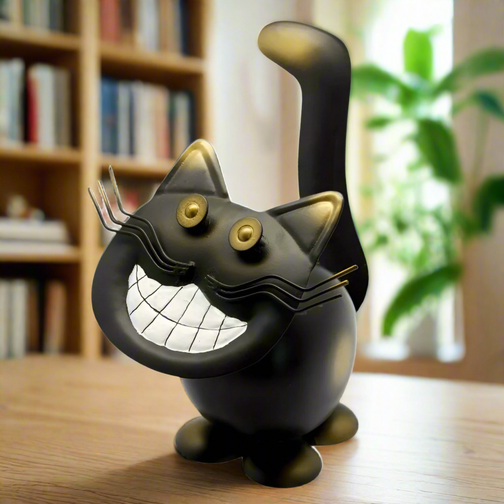 Chester the Cheshire Metal Bobbin Cat Ornament