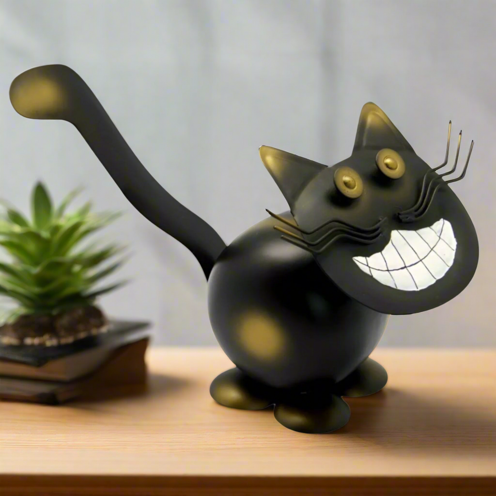 Chester the Cheshire Metal Bobbin Cat Ornament