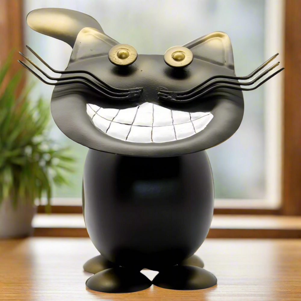 Chester the Cheshire Metal Bobbin Cat Ornament