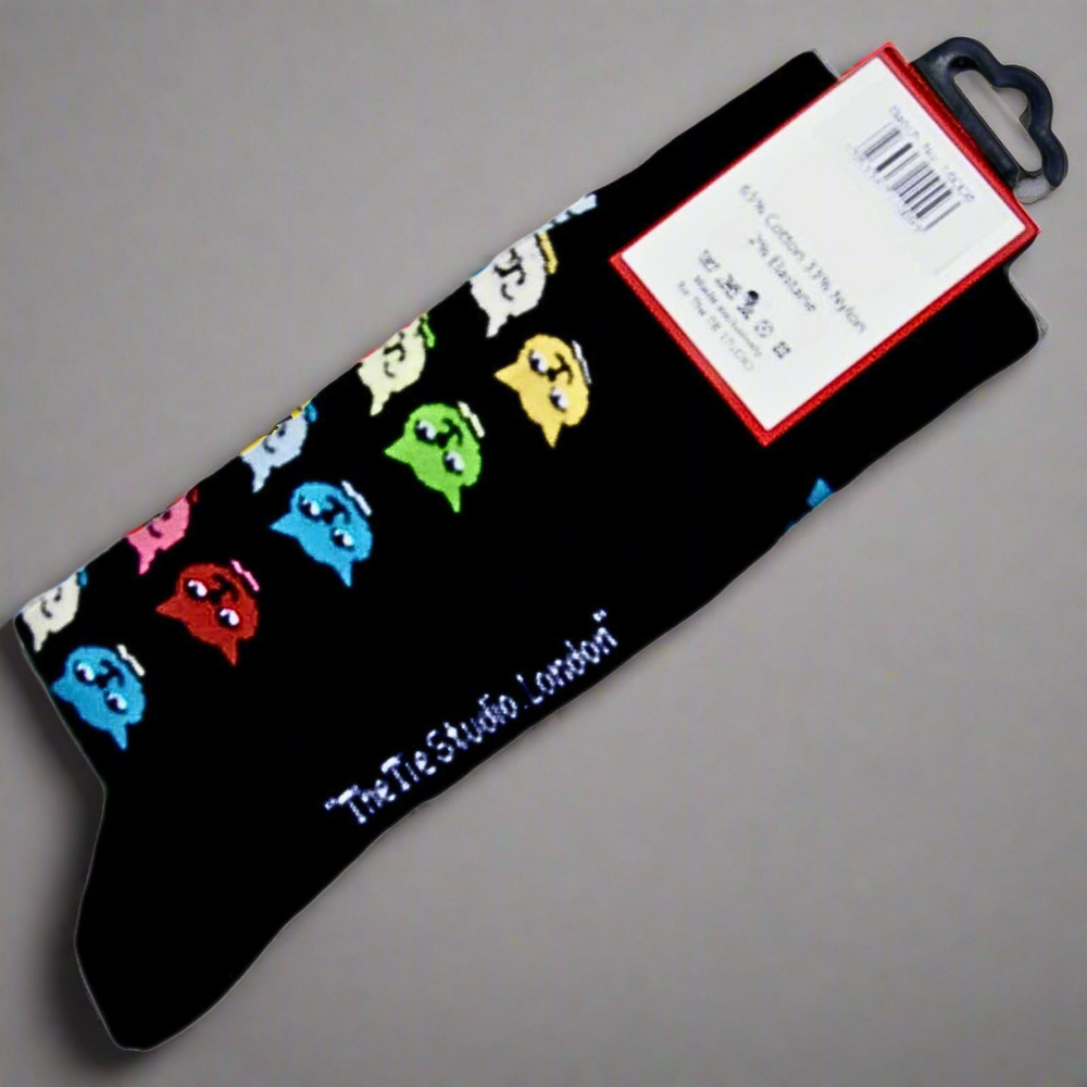 Multicolour Cat Faces Cat Socks