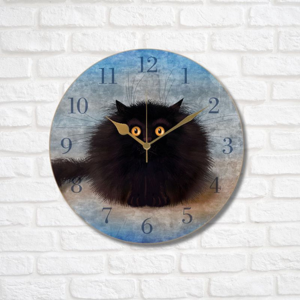 Oreo Black Cat Clock