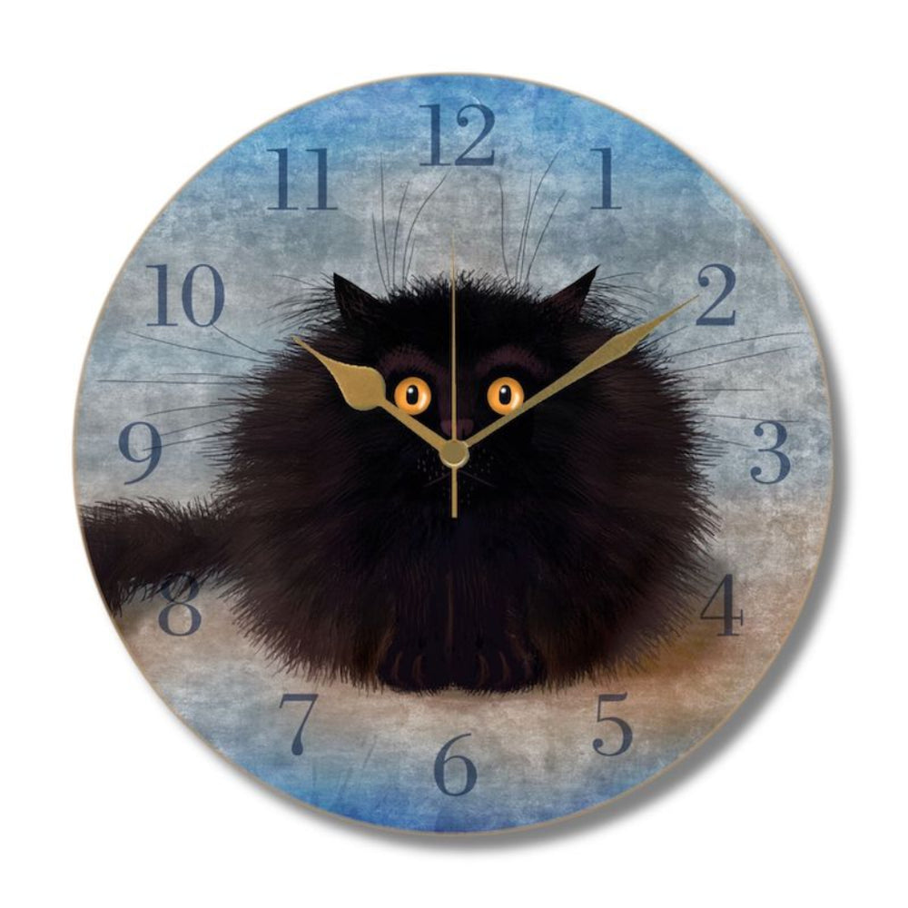 Oreo Black Cat Clock