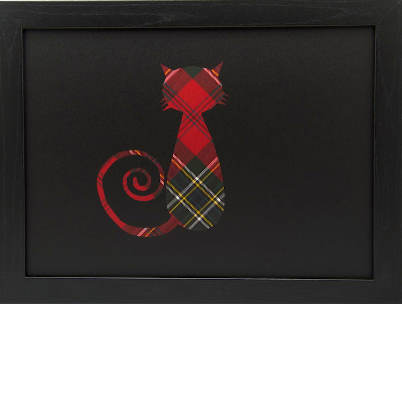 Tartan Cat Lap Tray by Fabulous Felines