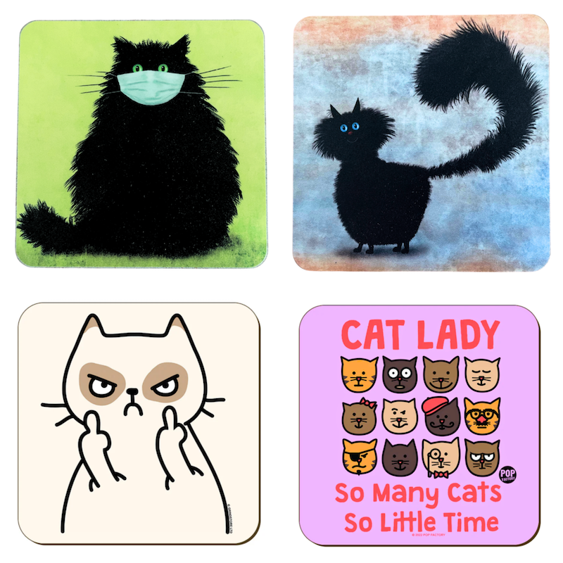 Novelty Funny Cat Coasters