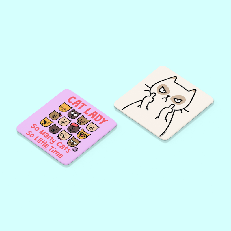 Novelty Funny Cat Coasters