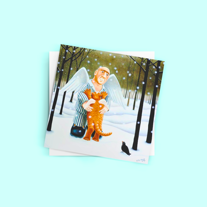 'Hello Again' Cat Greeting Card