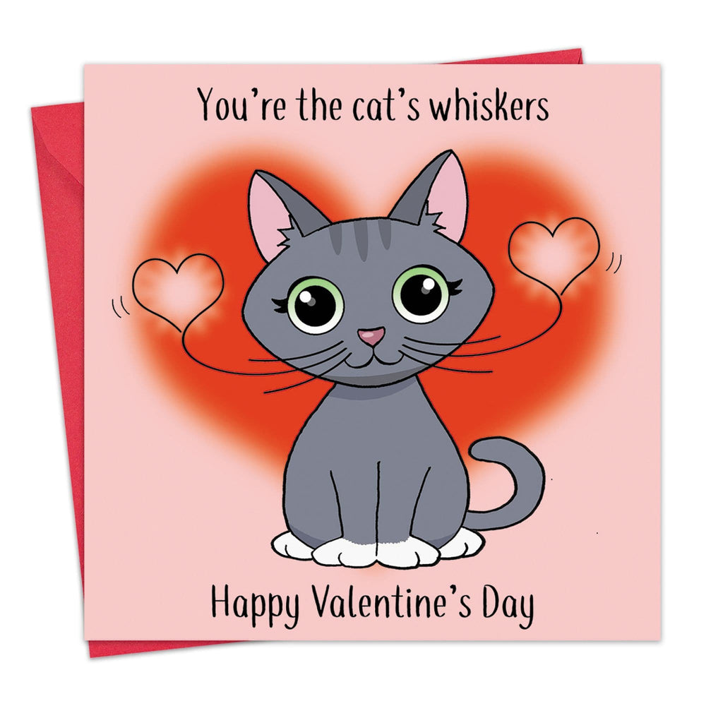 Cat's Whiskers Valentine's Greetings Card