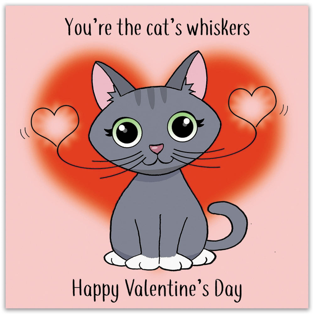 Cat's Whiskers Valentine's Greetings Card