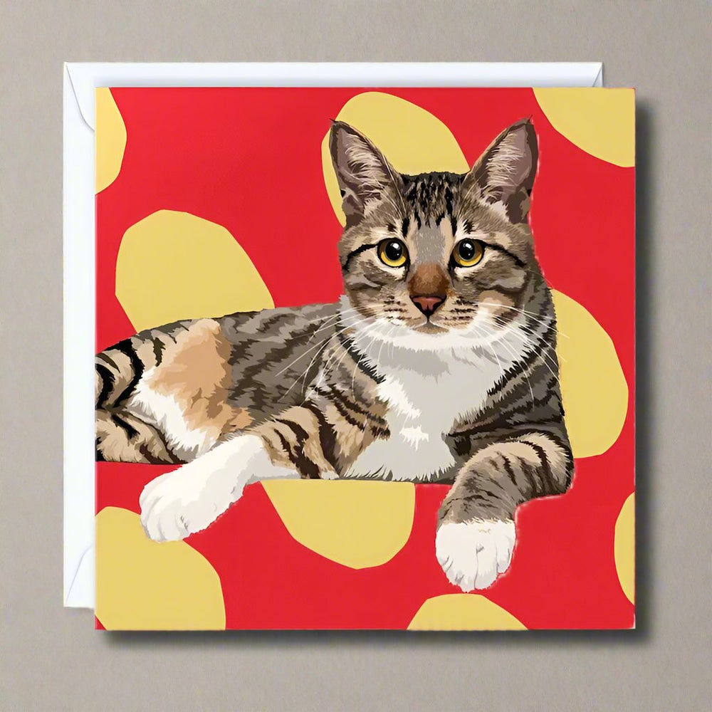 Tabby Cat Greeting Card