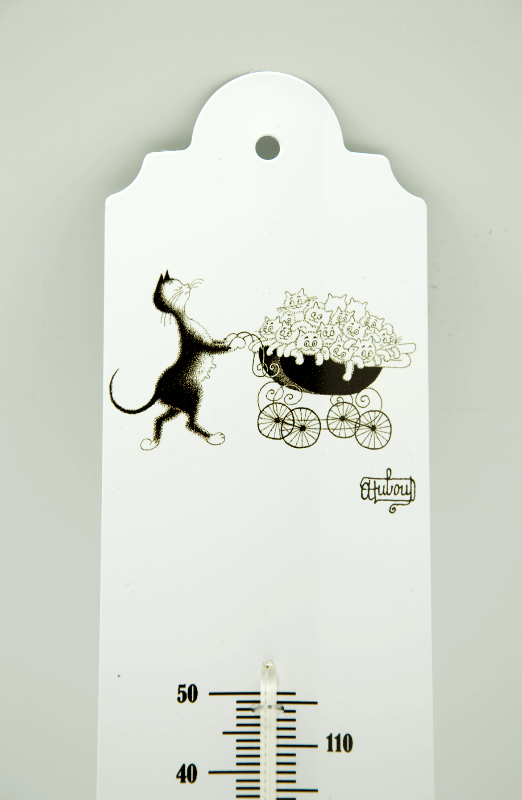 Dubout Cats - The Pram Garden Thermometer (Famille Nombreuse)