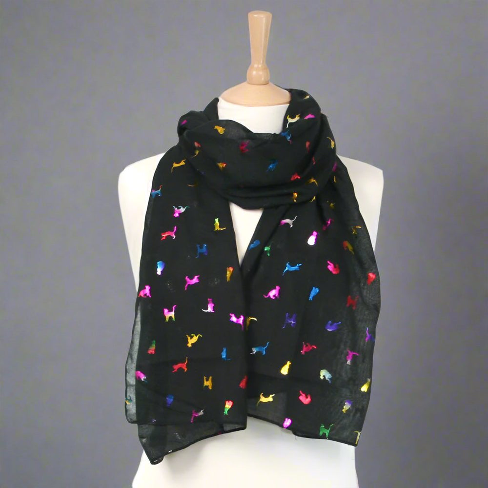 Multicolour Biccari Cat Foil Scarf